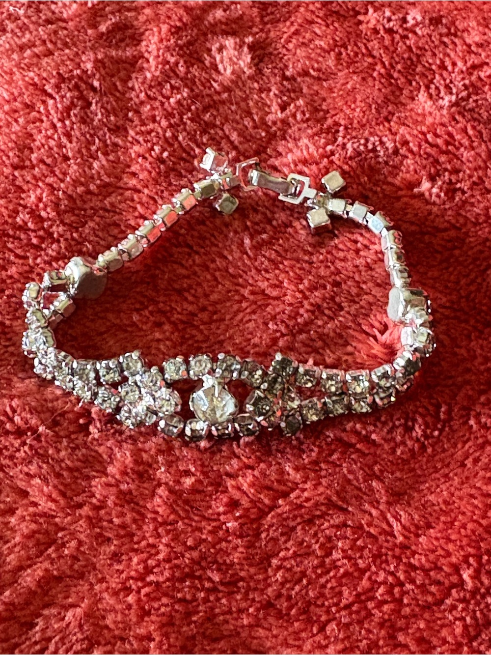 Crystal Tennis Bracelet - Silver Tone Women’s Jewelry